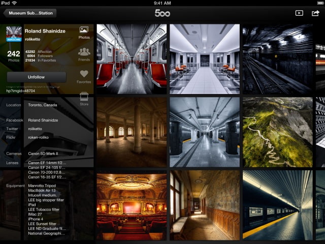 500px App Update Improves Sharing, Network Usage, Scrolling