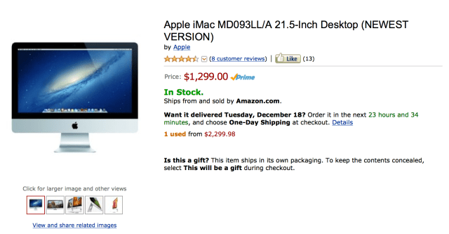 Amazon is Still Delivering the New 21.5-Inch iMac Before Christmas