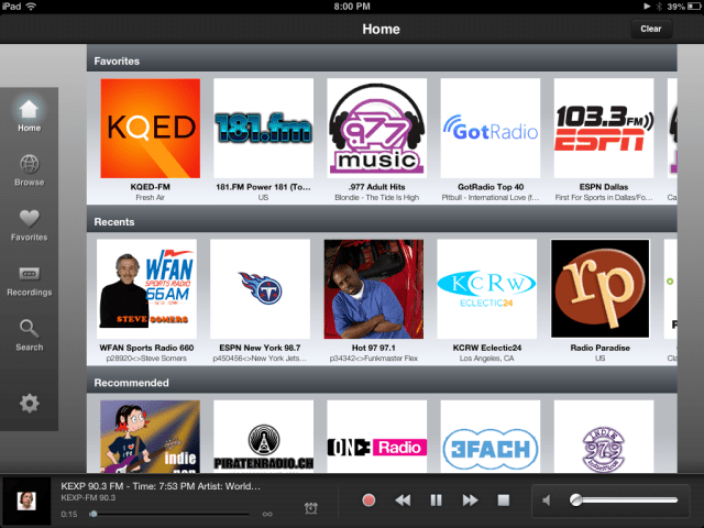 TuneIn Radio Gets New Design for iPad Listeners, Resumes Playback