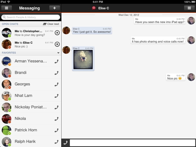 Imo Messenger for iPad Gets New Design, VoIP Calling, Group Photo Sharing