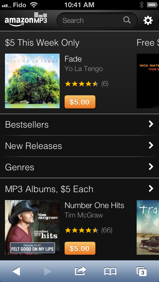 Amazon MP3 Store Now Optimized for iPhone