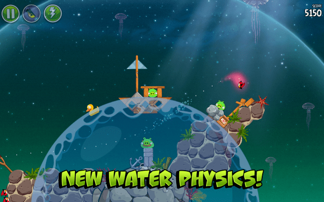 Angry Birds Space for Mac Gets 30 New Water Planet Levels