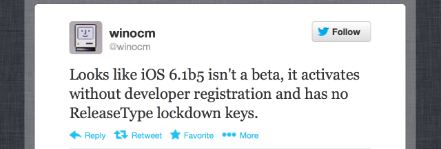 iOS 6.1 &#039;Beta 5&#039; is Actually Not a Beta But a Publicly Releaseable Build!
