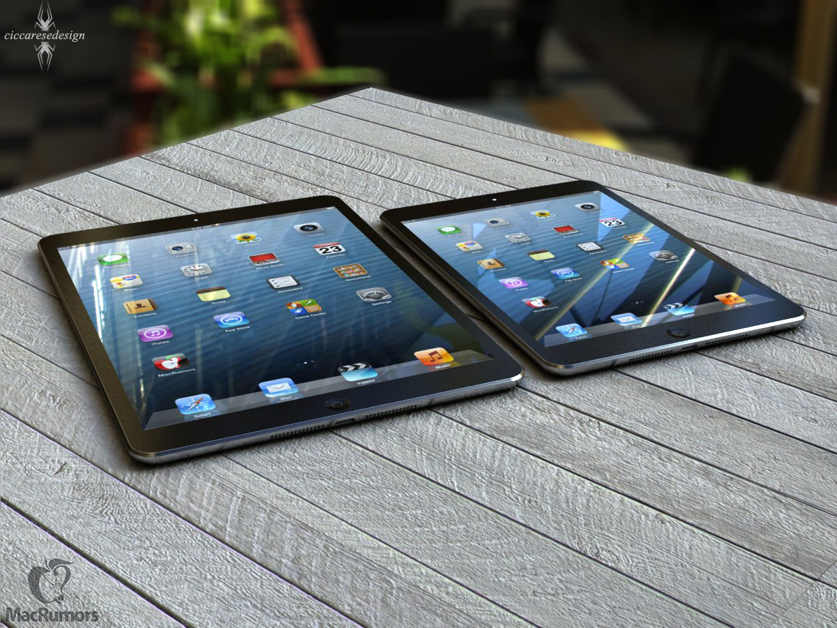Mockup of the Rumored iPad 5 vs. iPad 4, iPad Mini, iPhone 5 [Images]