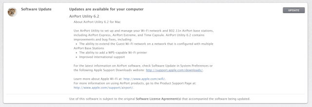 Apple Releases AirPort Utility 6.2 for Mac