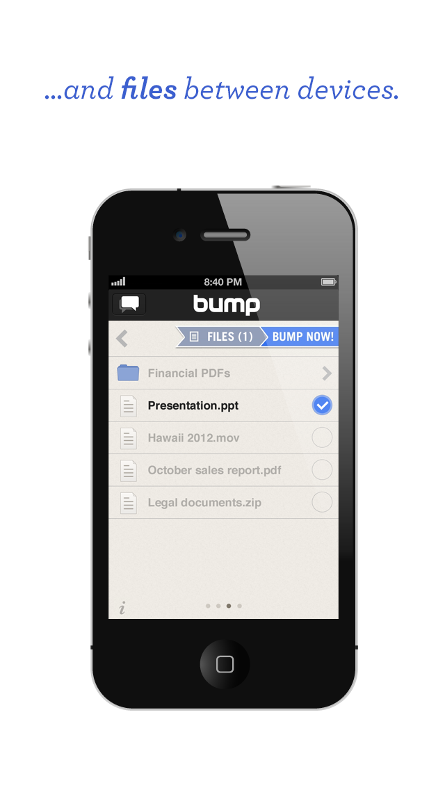 The Bump App Can Now Share Files to Your Computer