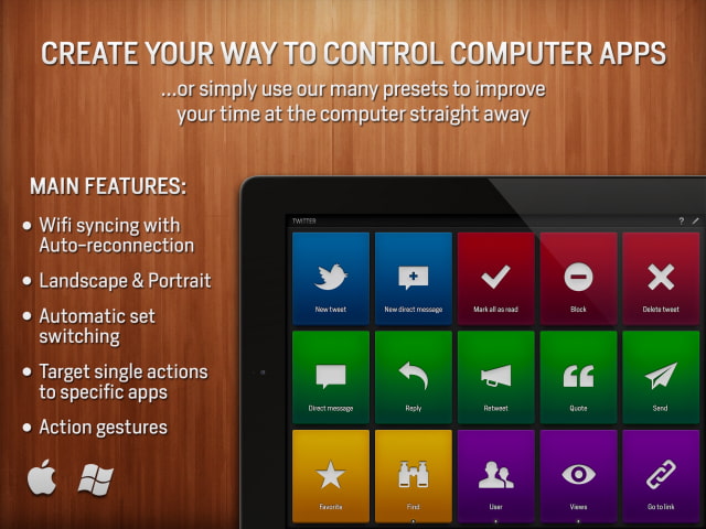 Control Your Computer With Actions for iPad