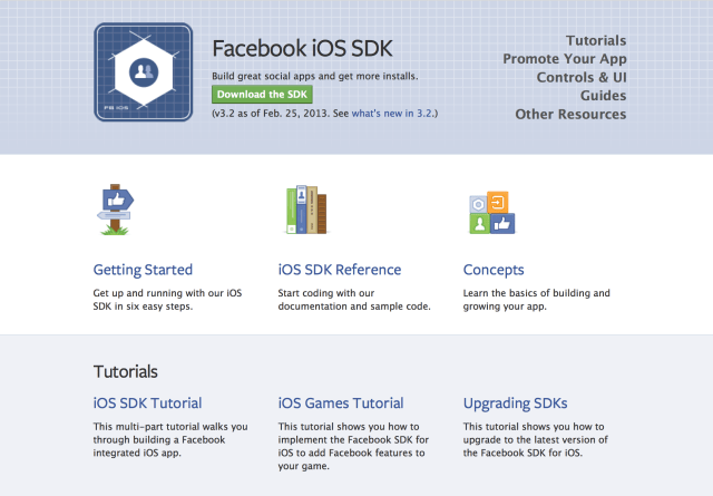 Facebook SDK 3.2 Released for iOS