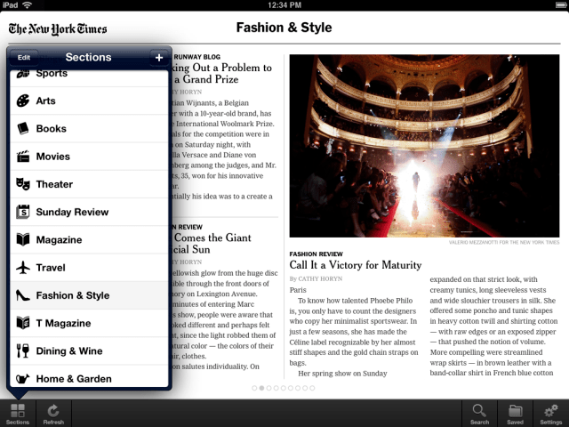 NYTimes for iPad Gets Search Capabilities