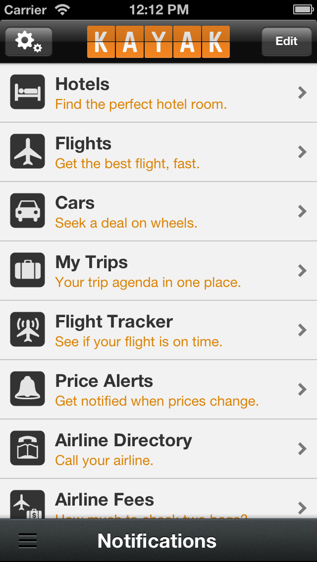 KAYAK App is Updated With Hotel Price Alerts