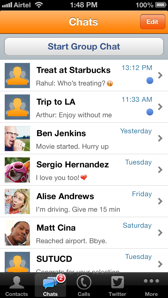 Nimbuzz Messenger for iOS Gets Group Chat