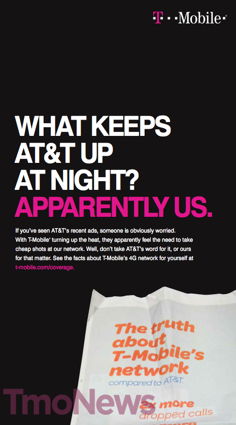 T-Mobile Responds to AT&amp;T&#039;s Attack Ad [Images]