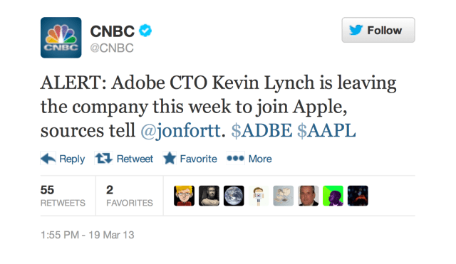 Adobe CTO Kevin Lynch Leaving to Join Apple?