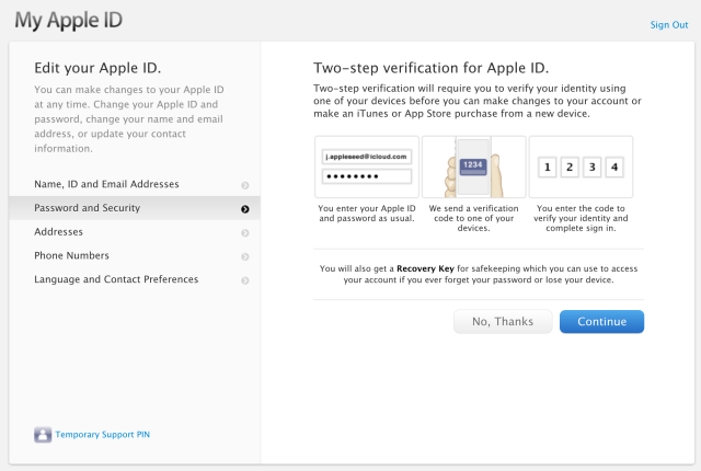 Apple Adds Two-Step Verification Security Option for Apple IDs