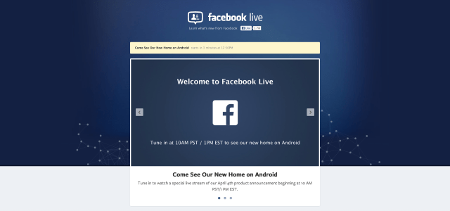Facebook is Live Streaming its &#039;Home on Android&#039; Announcement [Watch]