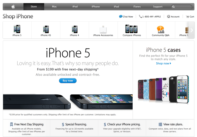 Apple Tweaks Its Online Store With Touch Friendly Product Category Menu Bar
