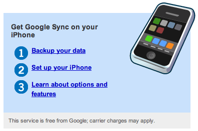 Google Sync Beta for iPhone!