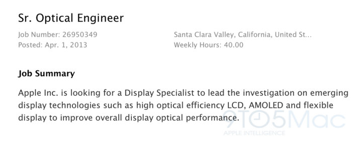 Apple is Hiring a Specialist to Investigate Flexible Displays