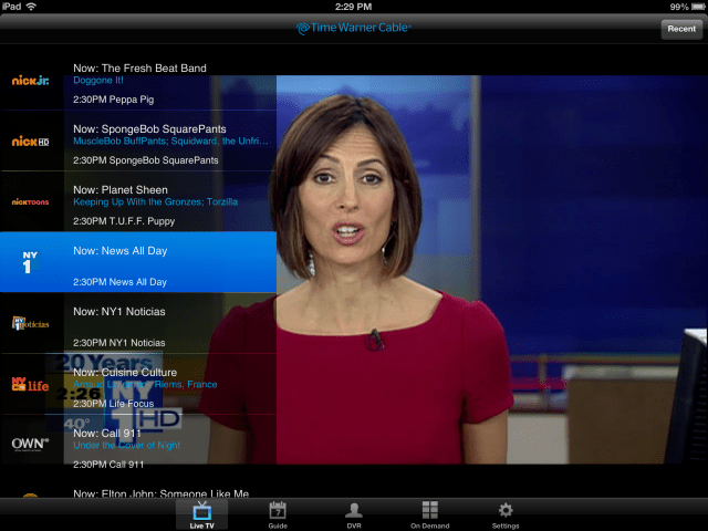 Time Warner Cable Will Add Live TV Streaming to Its iOS App Tomorrow