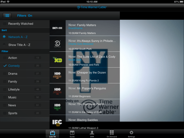 TWC TV App is Updated to Stream Live TV While Away From Home