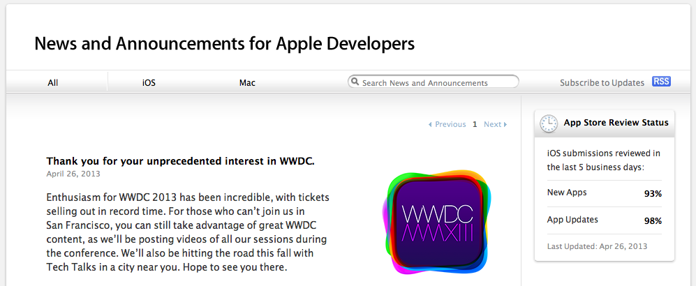 Apple Thanks Developers for Unprecedented Interest in WWDC, Announces Tech Talks