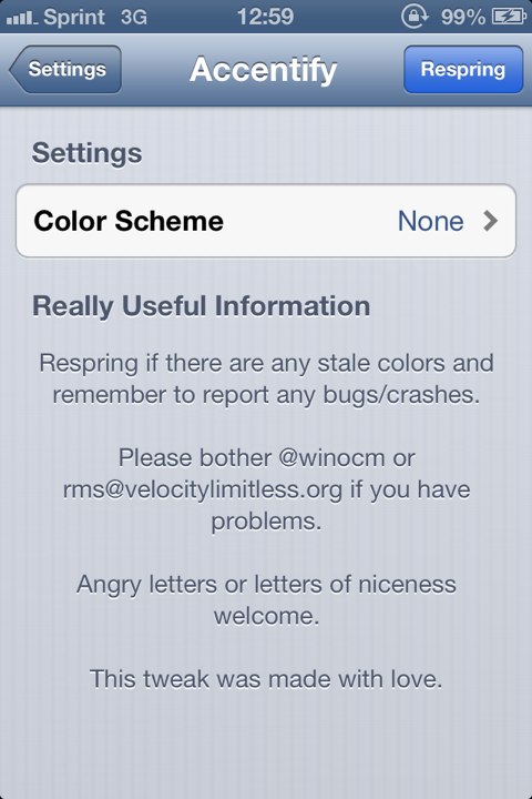 Accentify Lets You Tweak the iOS Color Scheme