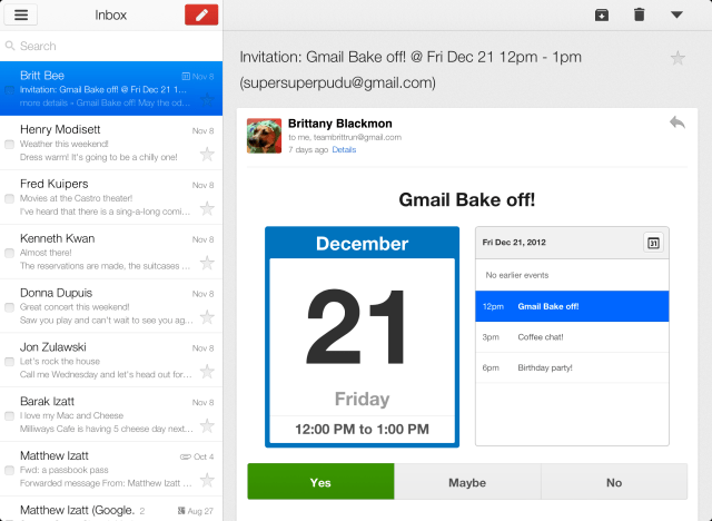 Gmail App for iOS Gets Improved Handling of YouTube, Google Maps, Chrome Links