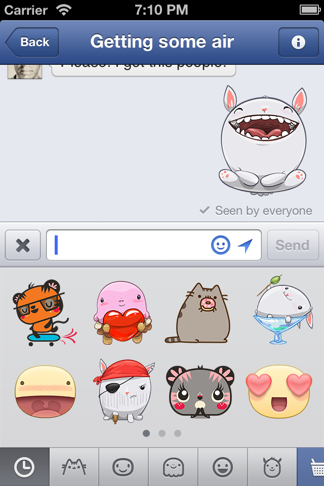 Facebook Messenger is Updated With Stickers