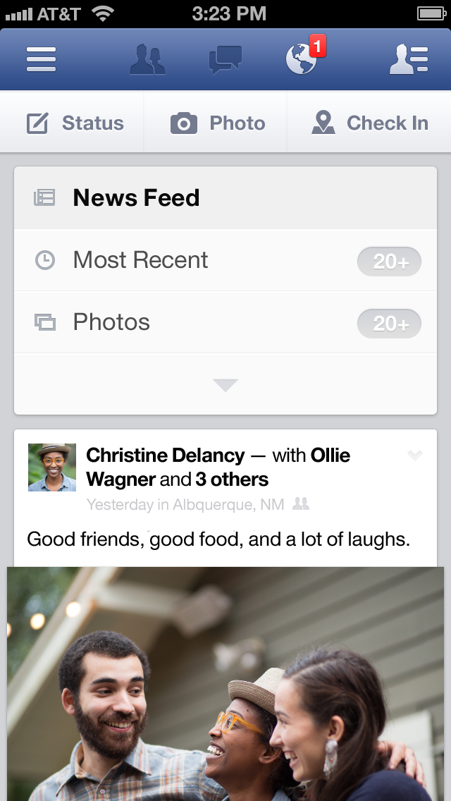 Facebook App Updated With Improved Places Editing, Photo Viewer Button