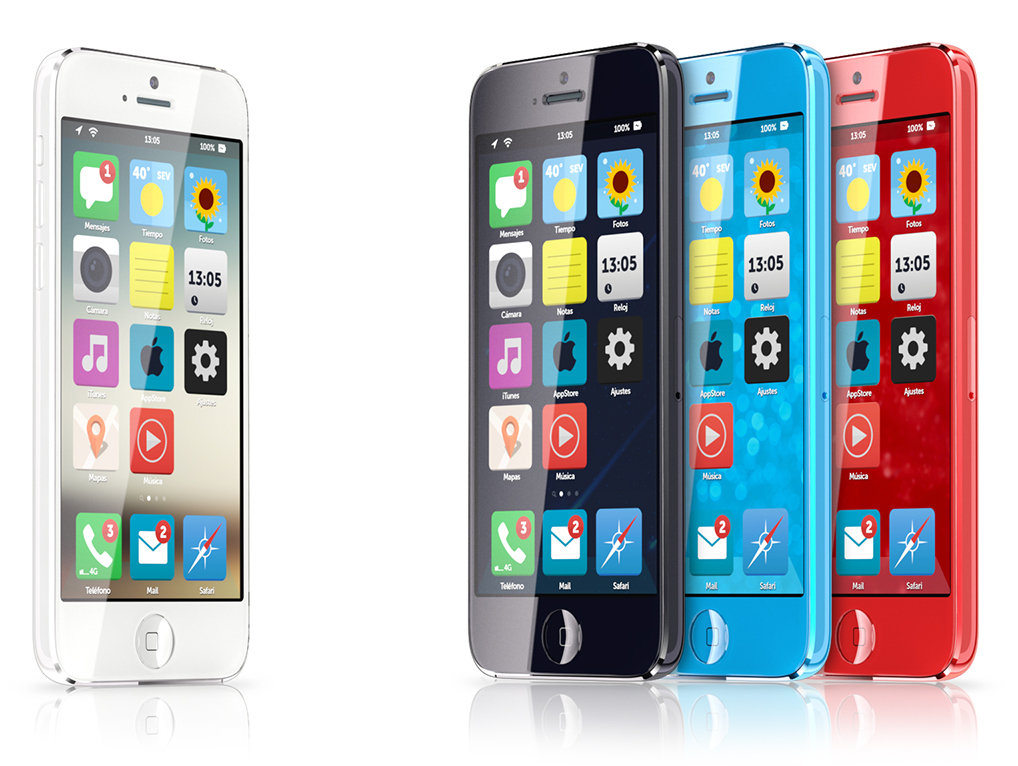 Low Cost iPhone Concept Meets Flat iOS 7 Concept [Images]