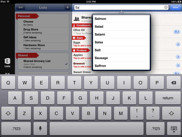 AnyList App Now Supports the iPad