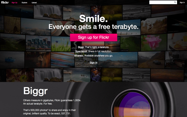 Yahoo Announces Redesigned Flickr With 1TB of Free Space