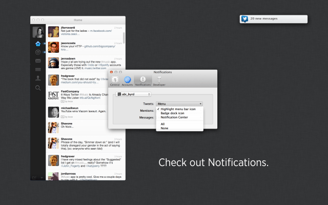 Twitter for Mac Adds Notification Center Integration