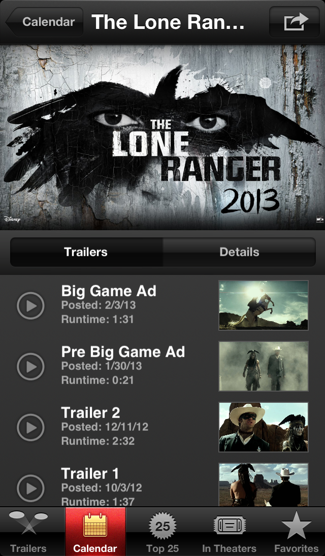 Apple Updates iTunes Movie Trailers App, Lets You Choose Between HD or SD Quality