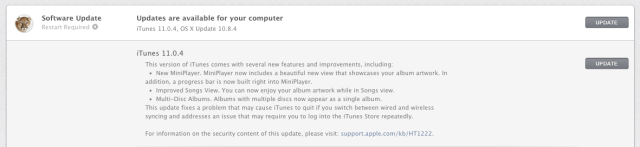 Apple Releases iTunes 11.0.4