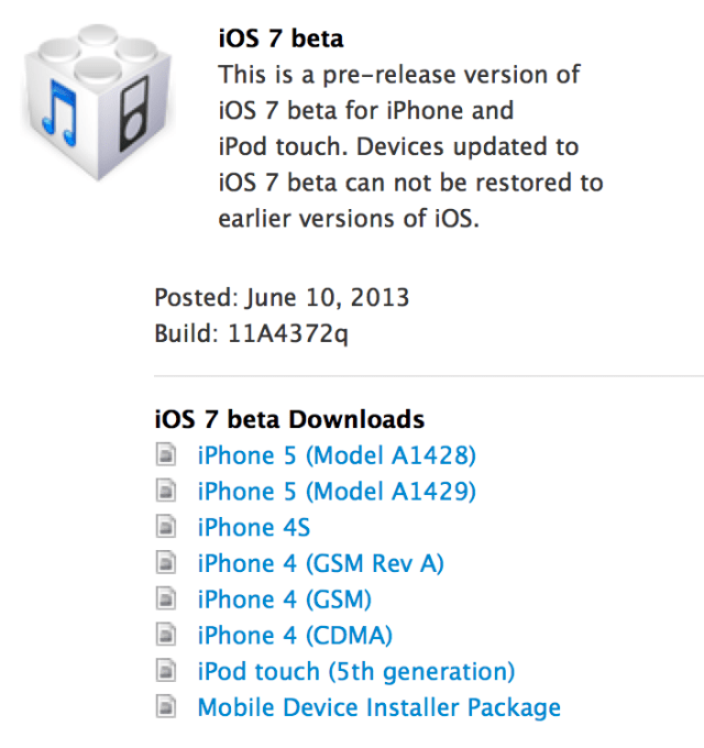 iOS 7 Beta está disponível para desenvolvedores fazerem download