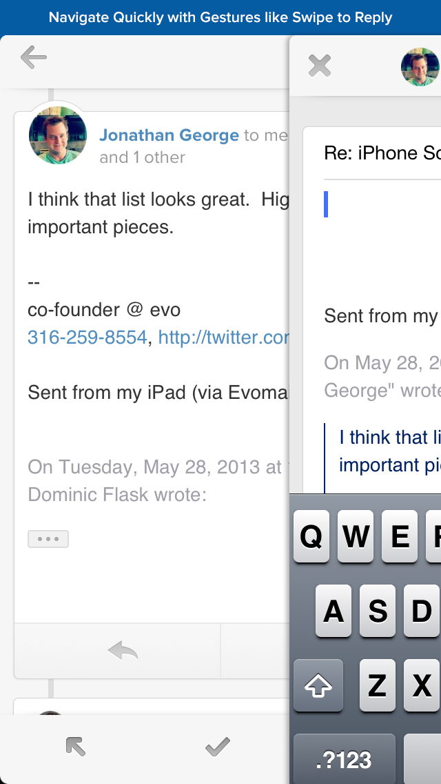 Evomail is Released for the iPhone
