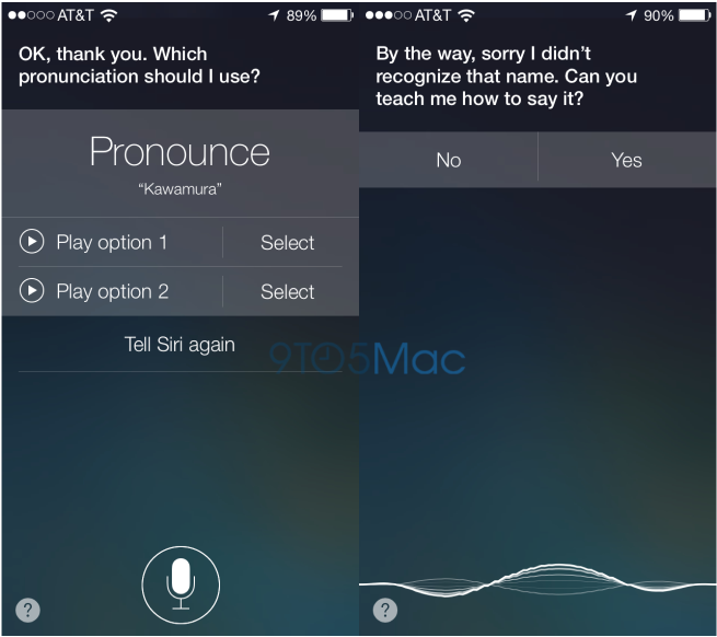 Siri Now Asks Users to Teach It How to Pronounce Names [Images]