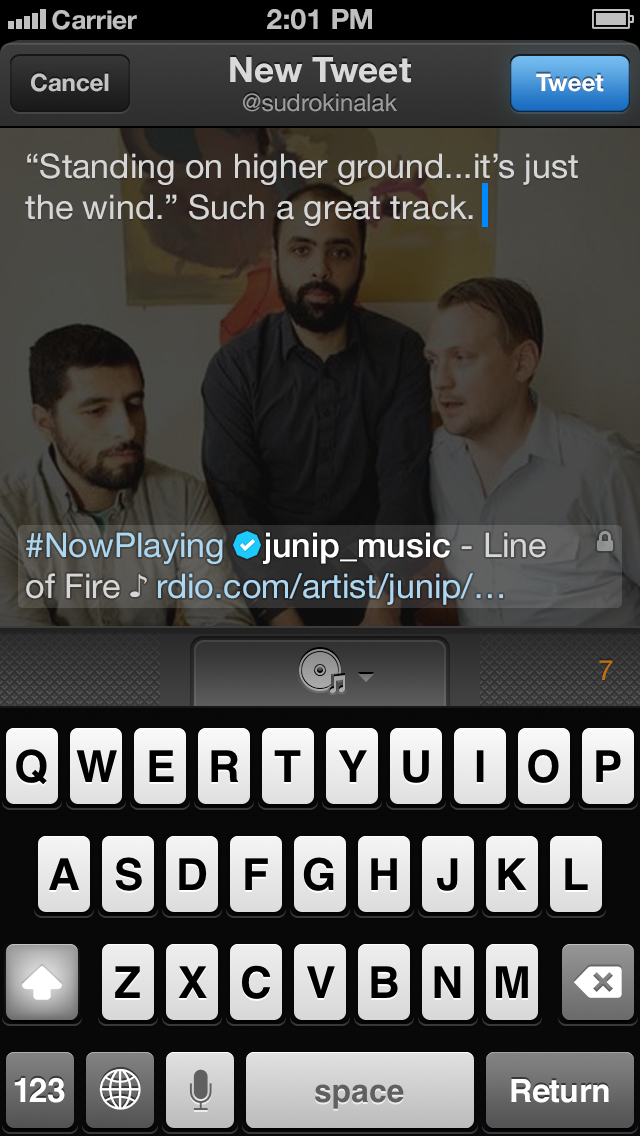 Twitter Updates #Music App With Genres