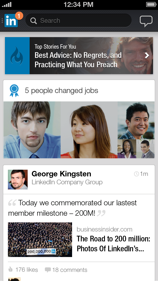 LinkedIn App Gets New Search for iPhone