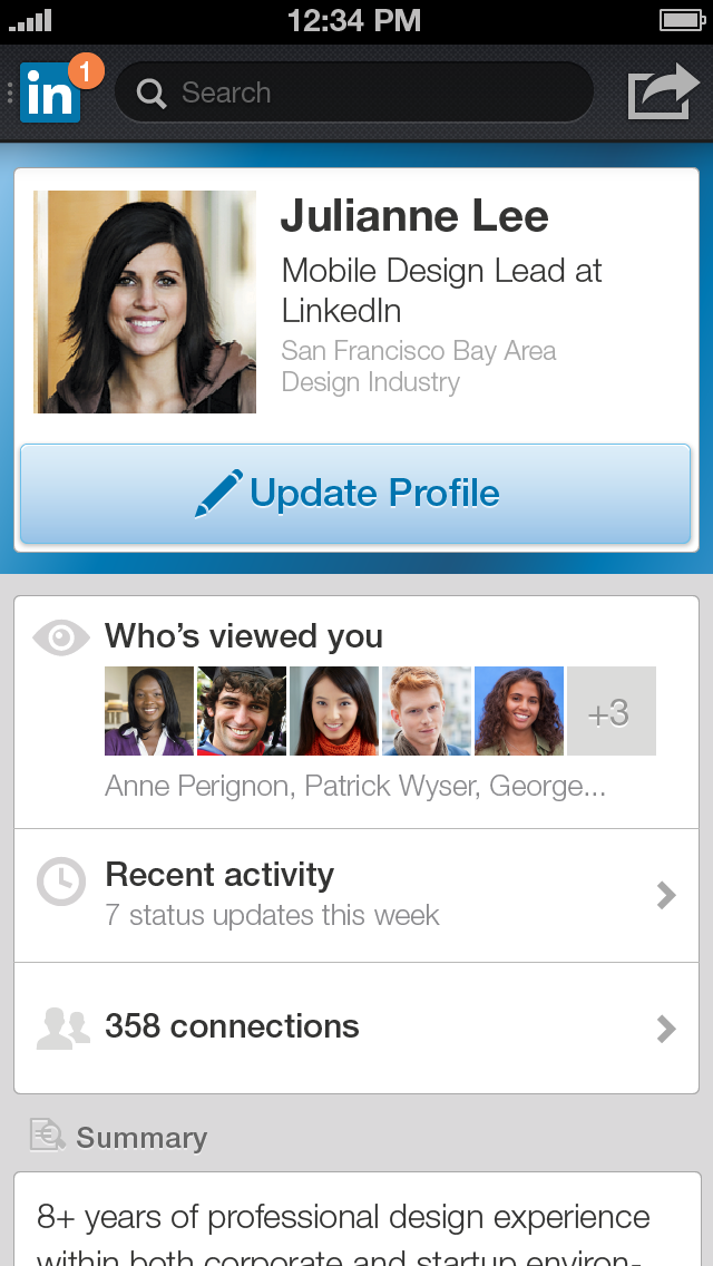 LinkedIn App Gets New Search for iPhone