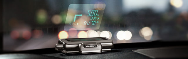 Garmin In-Car HUD Projects Navigation Guidance On Windshield