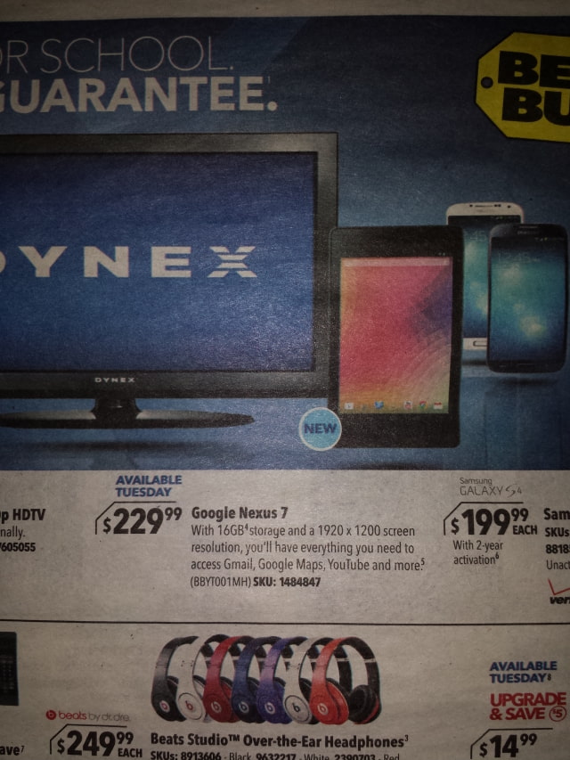 New Nexus 7 Images Surface, Leaked Ad Points to July 30th Release for $229