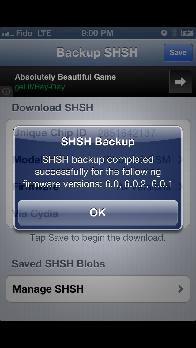 Save Your iOS 6.0.x SHSH Blobs Right Now