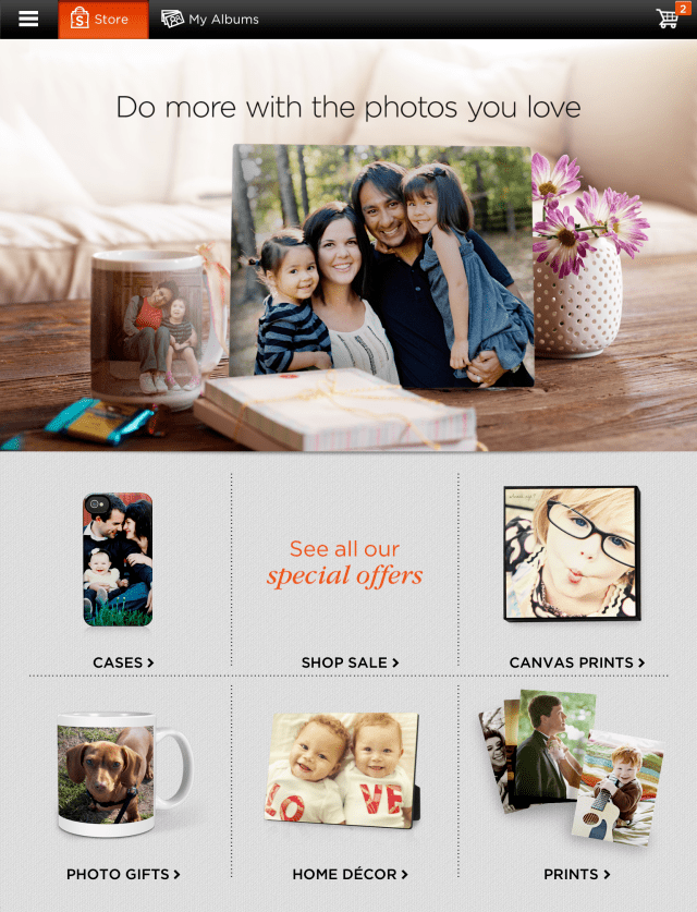 Shutterfly 2.0 Released for iPad