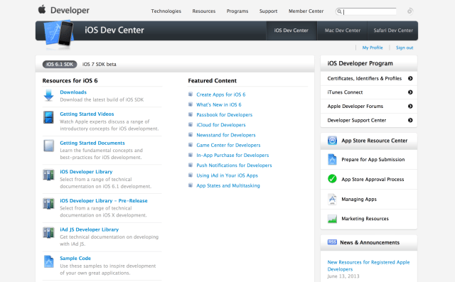 Apple Developer Center Back Online After a Week of Downtime