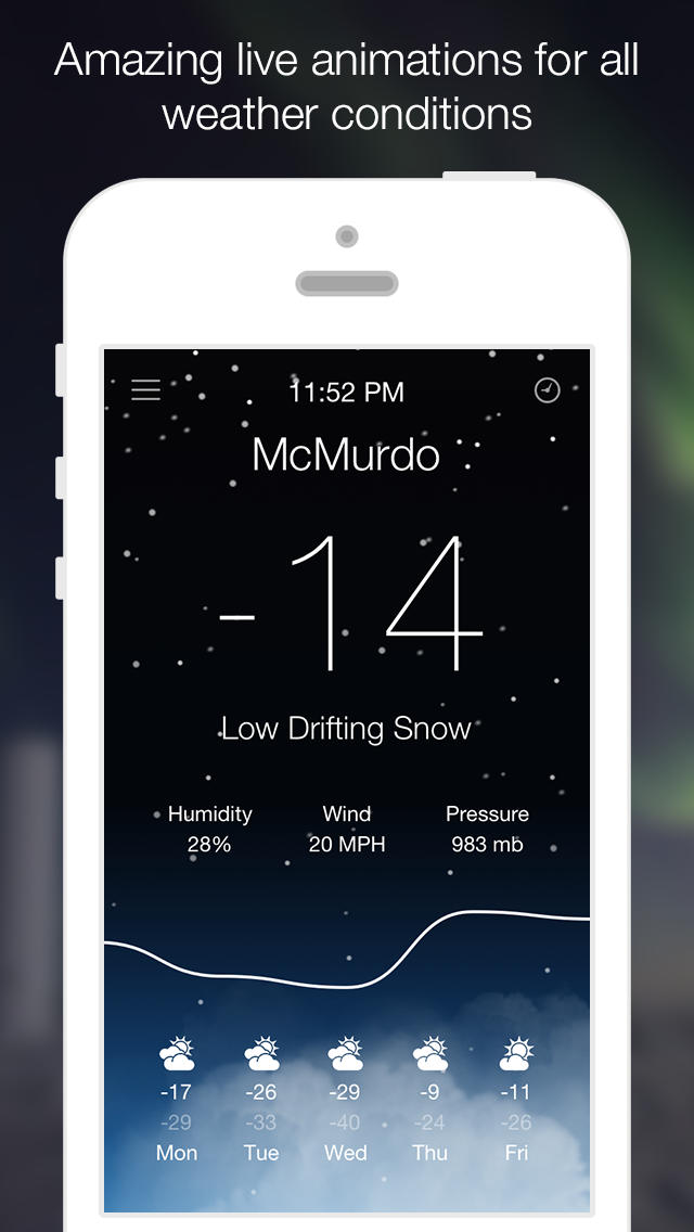 Aero Brings iOS 7 Style Weather App to iPhone