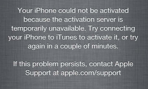 Apple iPhone Activation Servers Experiencing Issues Again