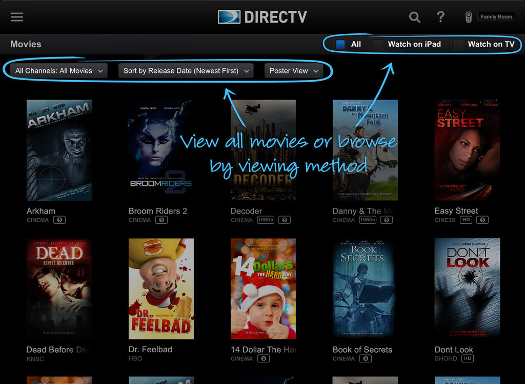 DIRECTV App for iPad Completely Redesigned, New TV Shows Section, Filter Capabilities and More 