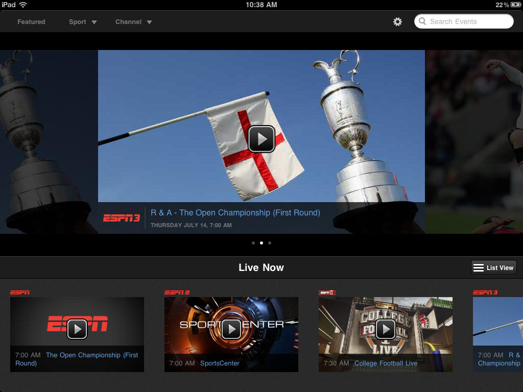 WatchESPN Update Brings Live Toolbar, Ability to Stream Two Videos at Once, iOS 7 Support and More